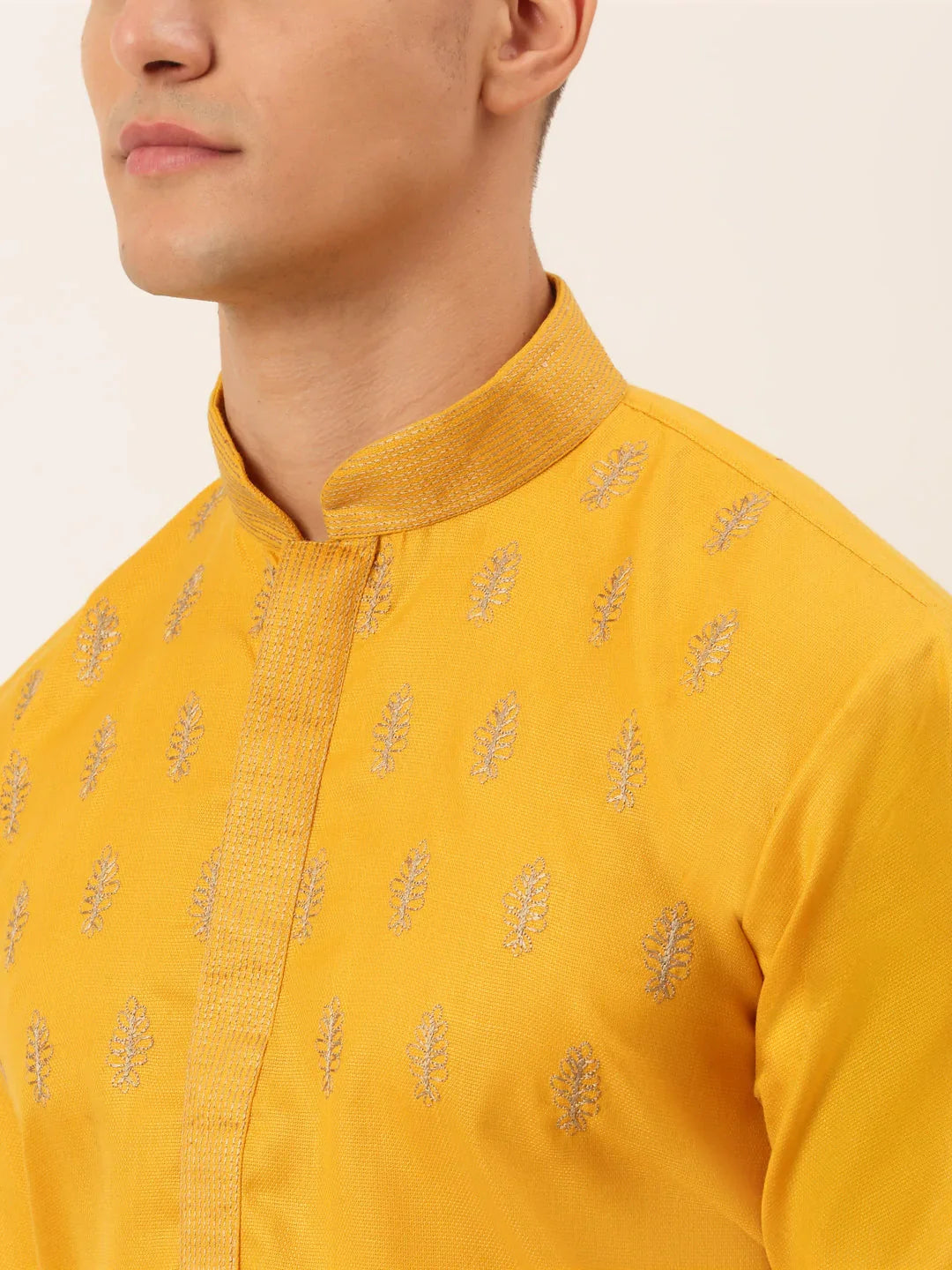 DesiQlo Men Kurta Only - Yellow - KO_656Mustard_S