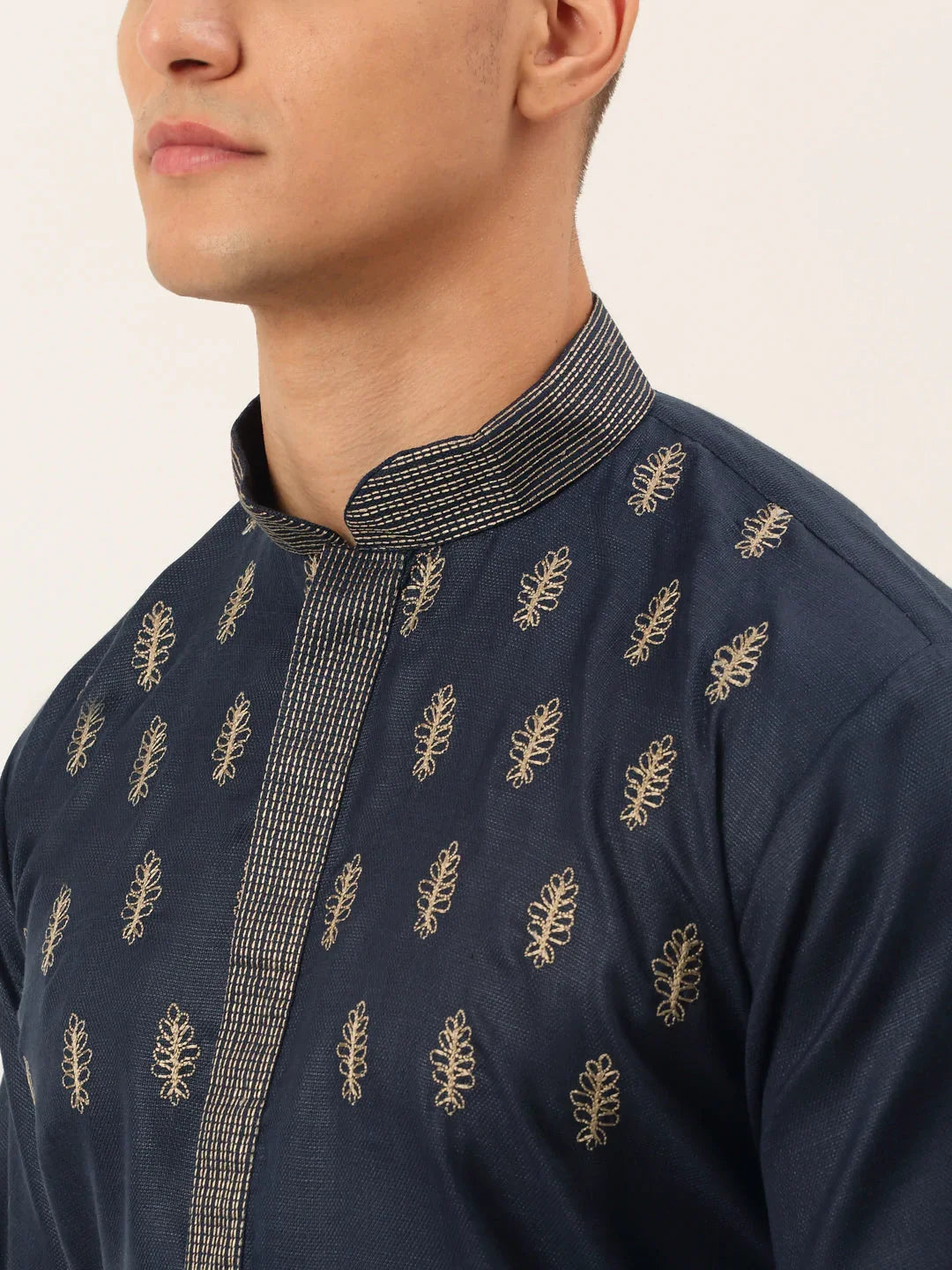 DesiQlo Men Kurta Only - Blue - KO_656Navy_S