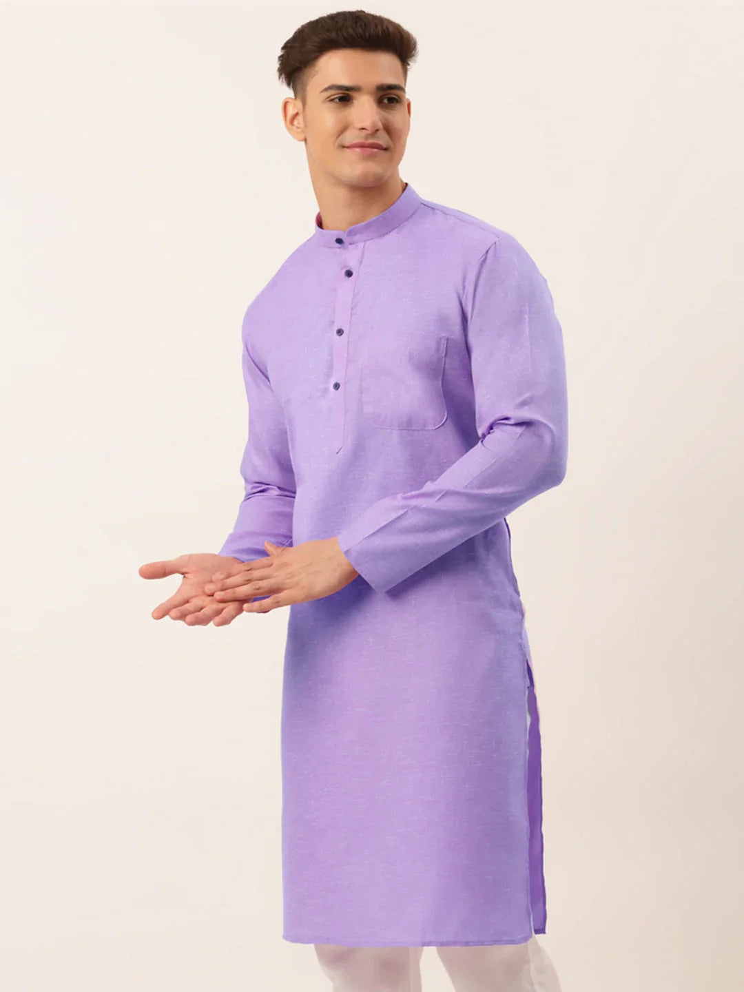 DesiQlo Men Kurta Only - Purple - KO_657Purple_S