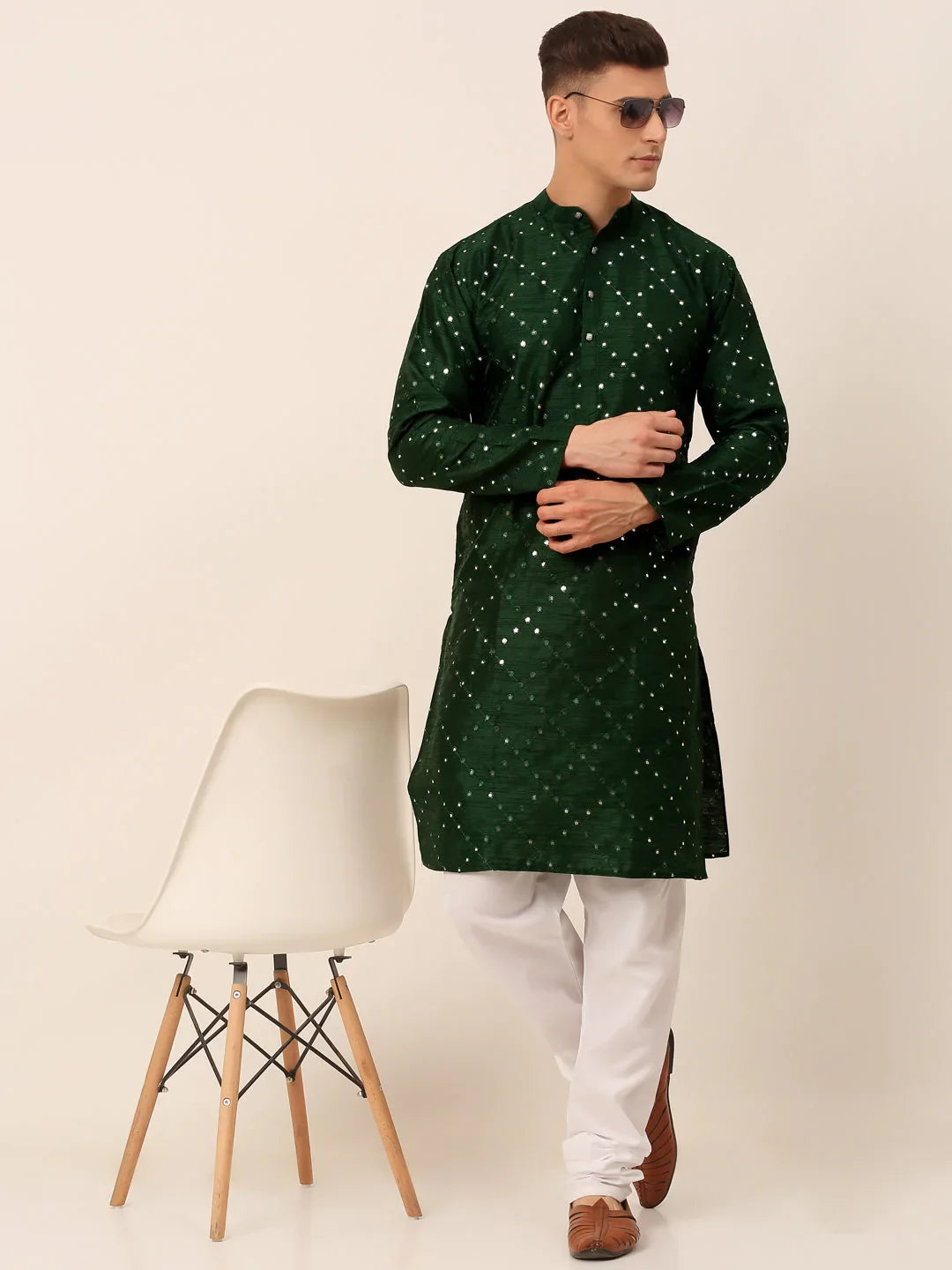 DesiQlo Men Kurta Only - Green - KO_659Green_S