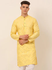 Lemon Mirror Work Kurta Only ( KO 659 Lemon )