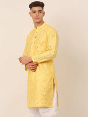 Lemon Mirror Work Kurta Only ( KO 659 Lemon )