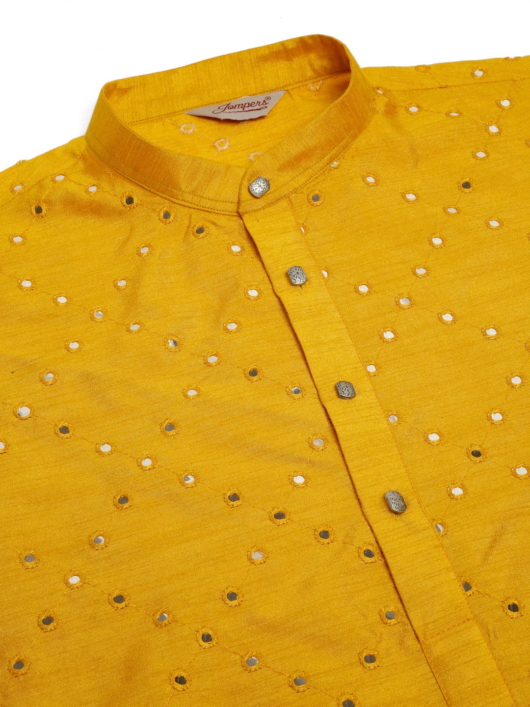 Mustard Silk Kurta for Men | Embroidered Wedding Kurta Designs