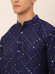 Navy Blue Mirror Work Kurta Only ( KO 659 Navy )