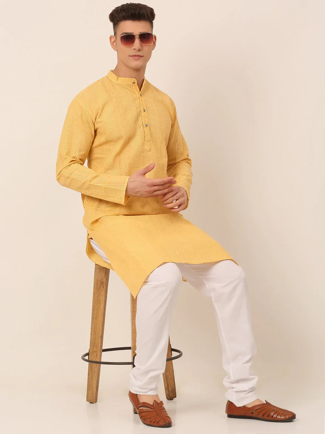 DesiQlo Men Kurta Only - Beige - KO_660Beige_S