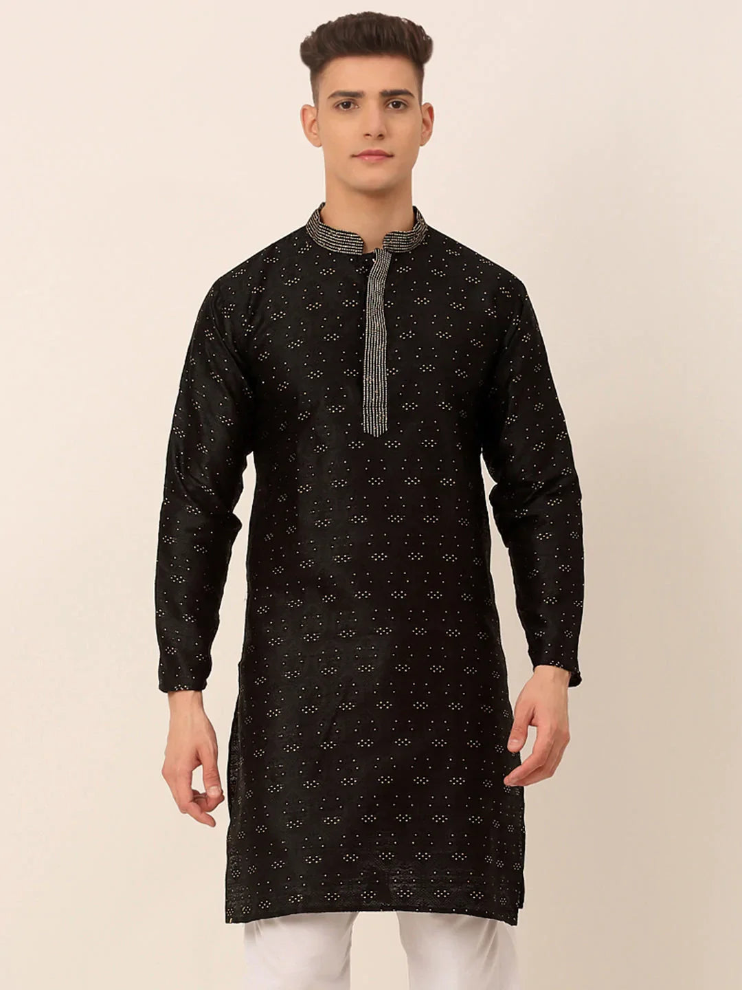 DesiQlo Men Kurta Only - Black - KO_662Black_S