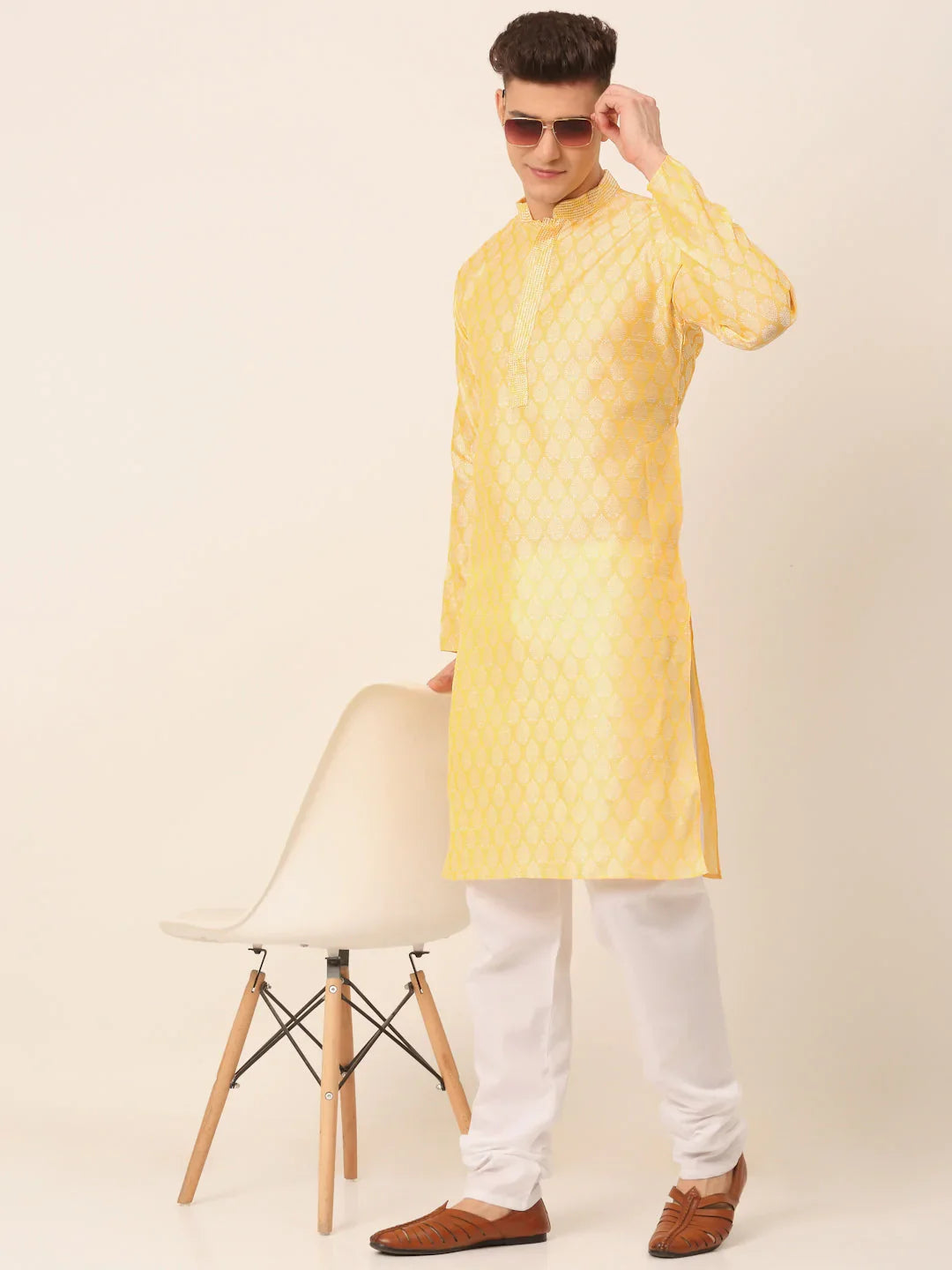DesiQlo Men Kurta Only - Gold - KO_663Golden_S