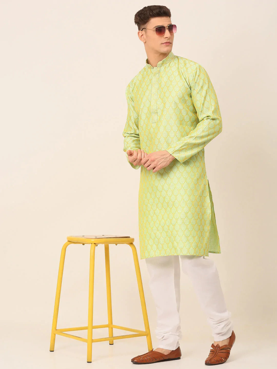 DesiQlo Men Kurta Only - Green - KO_663Green_S