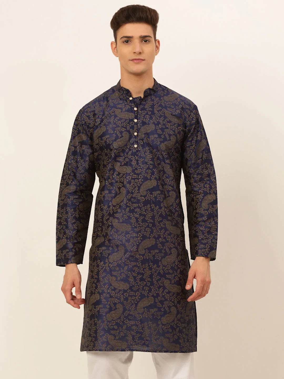DesiQlo Men Kurta Only - Blue - KO_667Navy_S