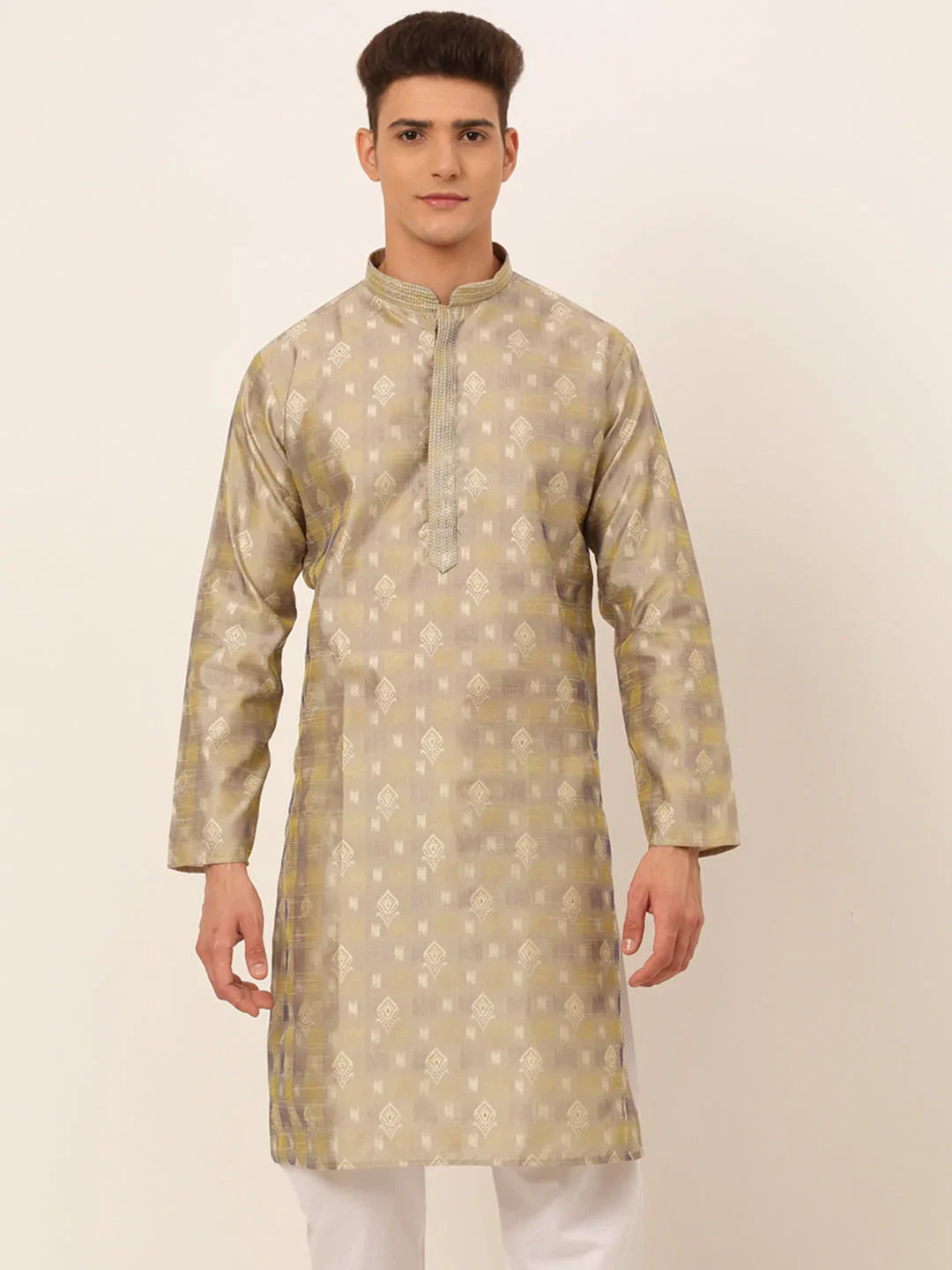 DesiQlo Men Kurta Only - Beige - KO_672Beige_S