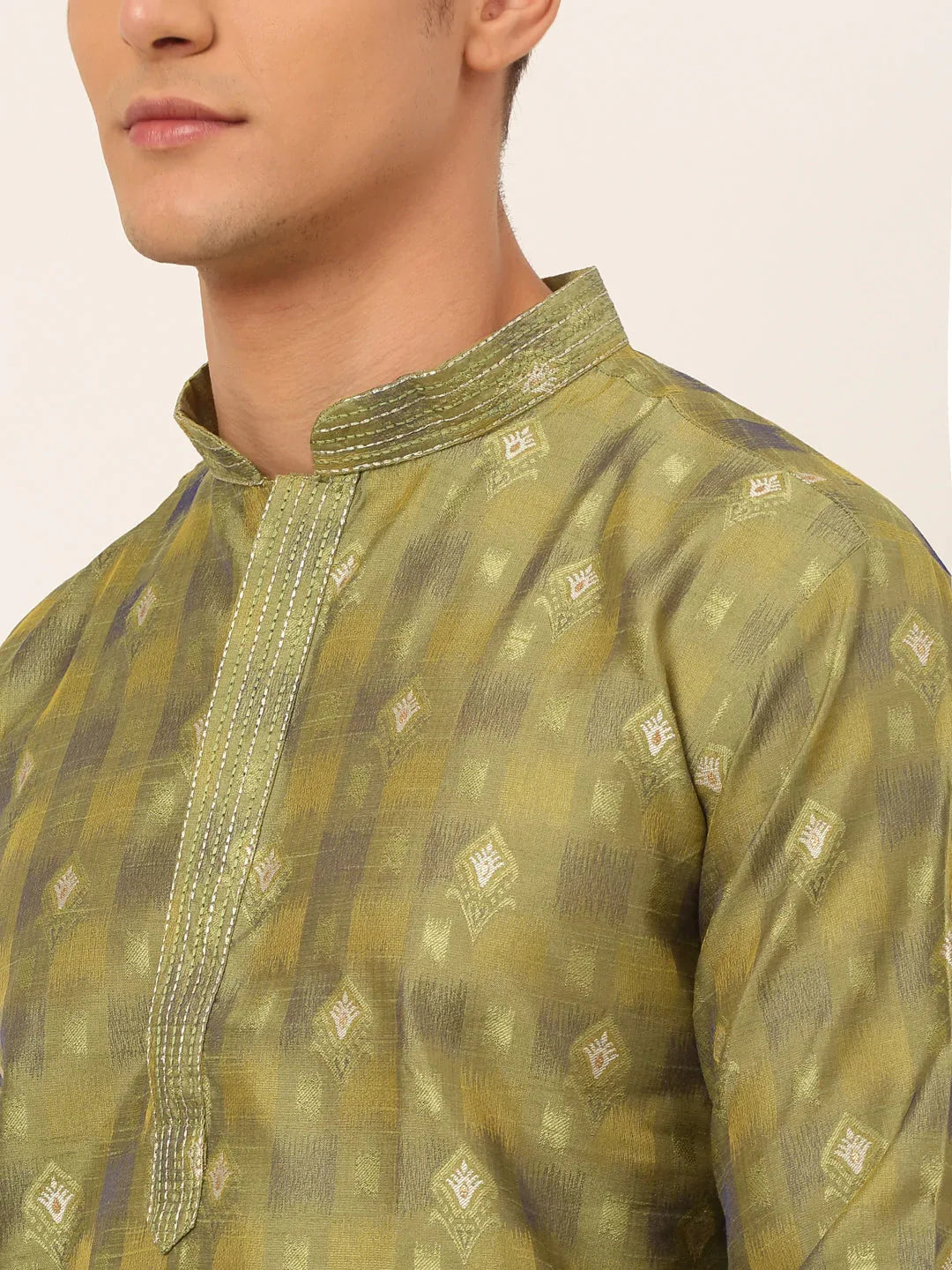 DesiQlo Men Kurta Only - Green - KO_672Green_S