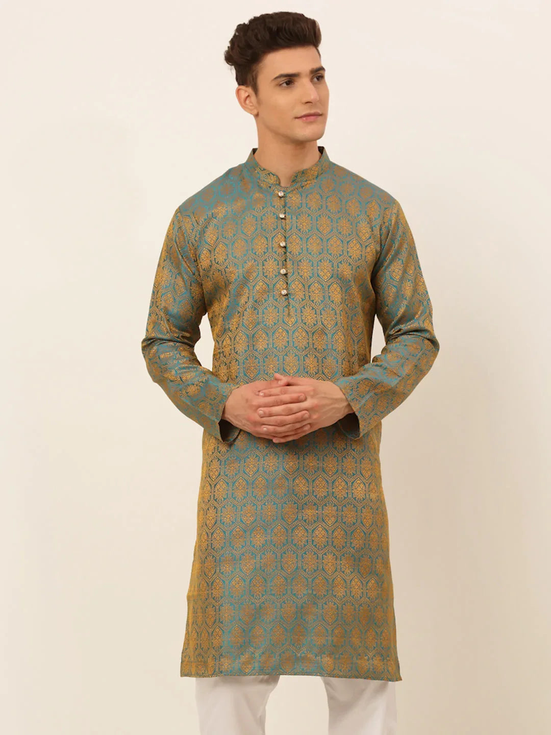 DesiQlo Men Kurta Only - Blue - KO_674Blue_S