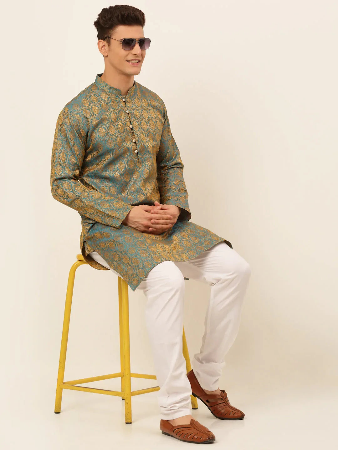 DesiQlo Men Kurta Only - Blue - KO_674Blue_S