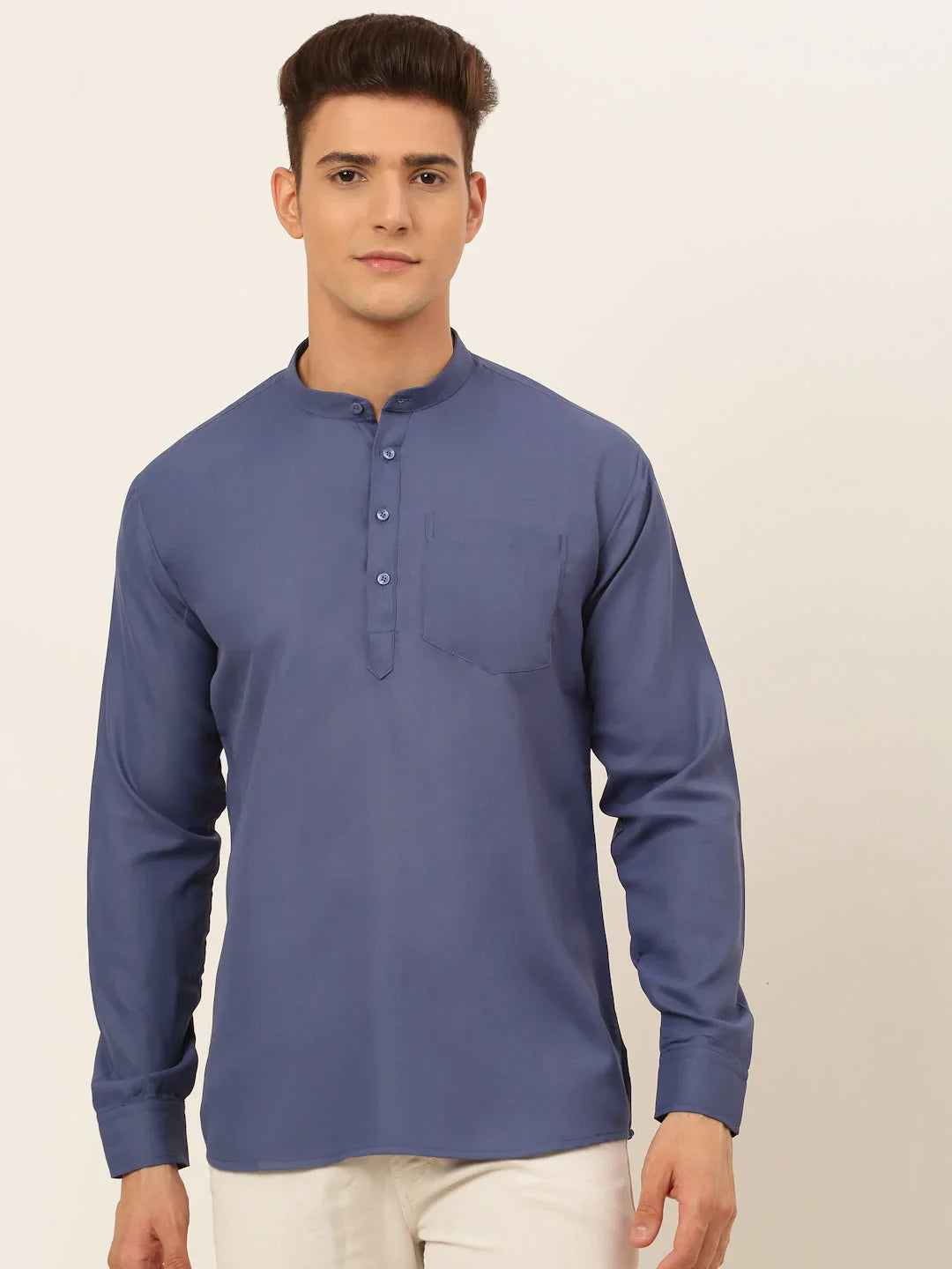DesiQlo Men Kurta Only - Blue - KO_677Blue_S