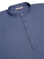 DesiQlo Men's Blue Solid Cotton Short Kurta ( KO 677 Blue ) [FF] [A-20]