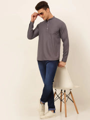 DesiQlo Men's Grey Solid Cotton Short Kurta ( KO 677 Grey ) [FF] [A-20]