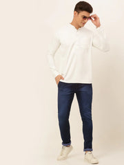 DesiQlo Men's White Solid Cotton Short Kurta ( KO 677 White ) [FF] [A-20]