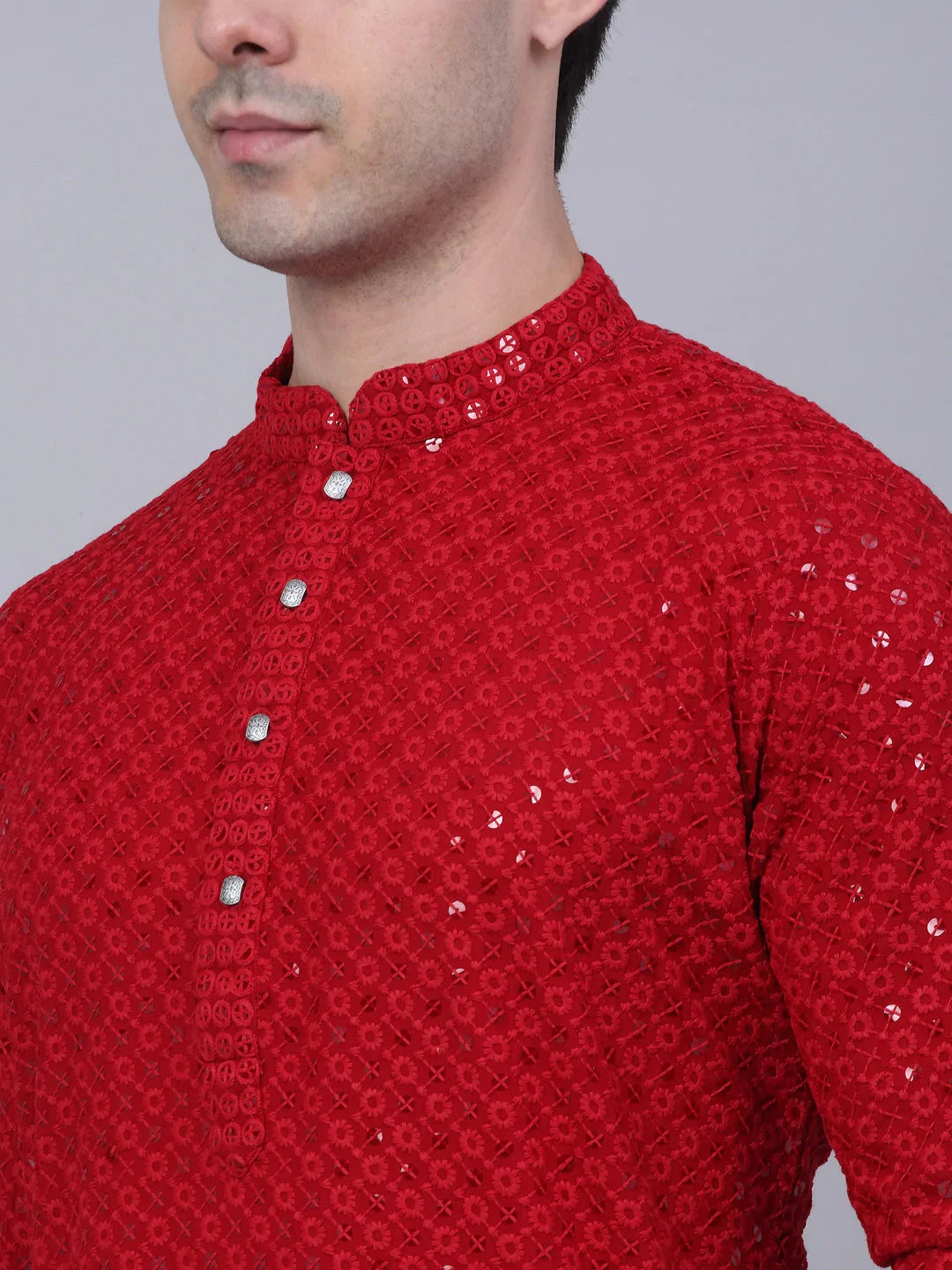 DesiQlo Men Kurta Only - Maroon - KO_678Maroon_S