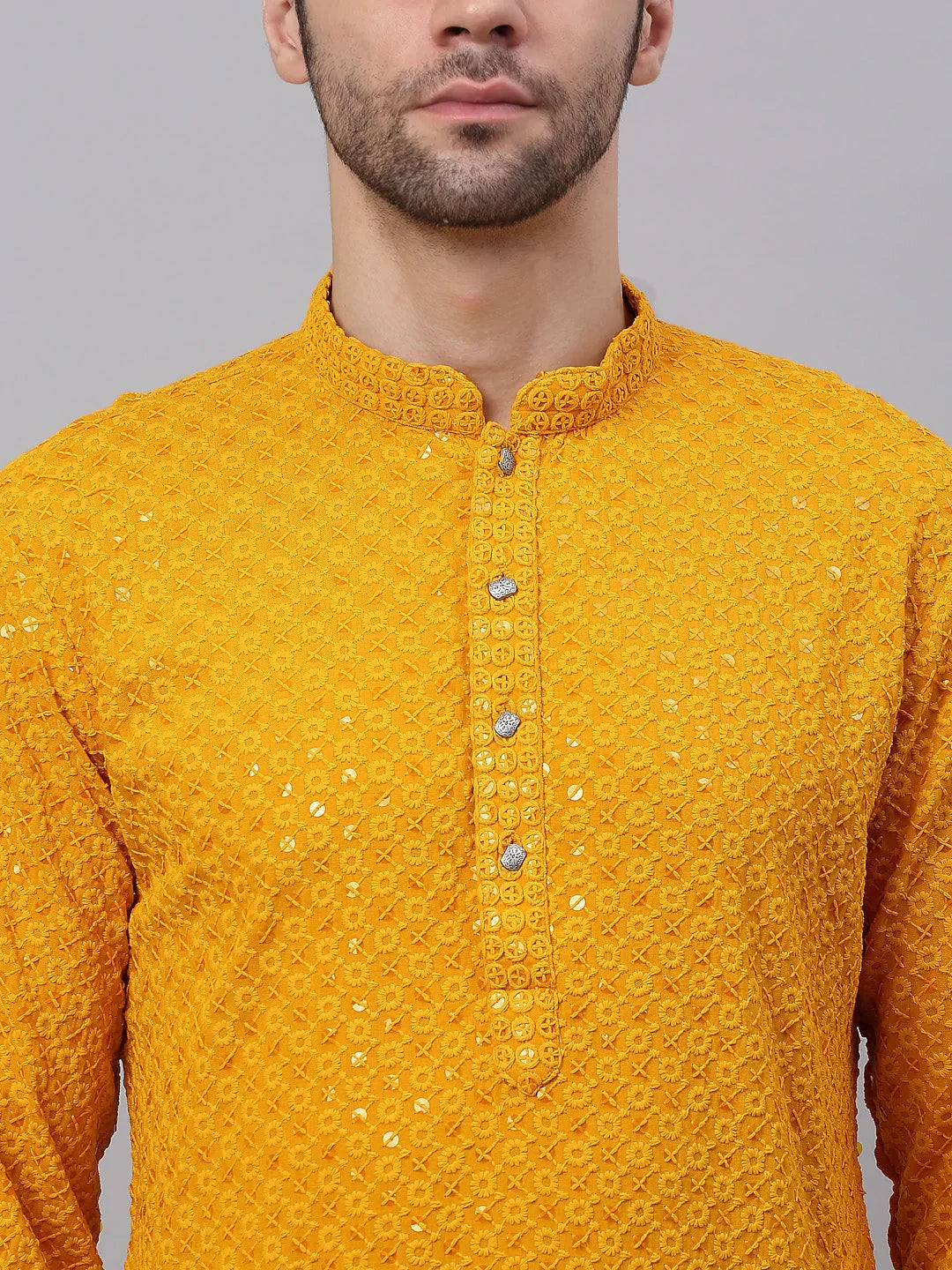 DesiQlo Men Kurta Only - Yellow - KO_678Mustard_S