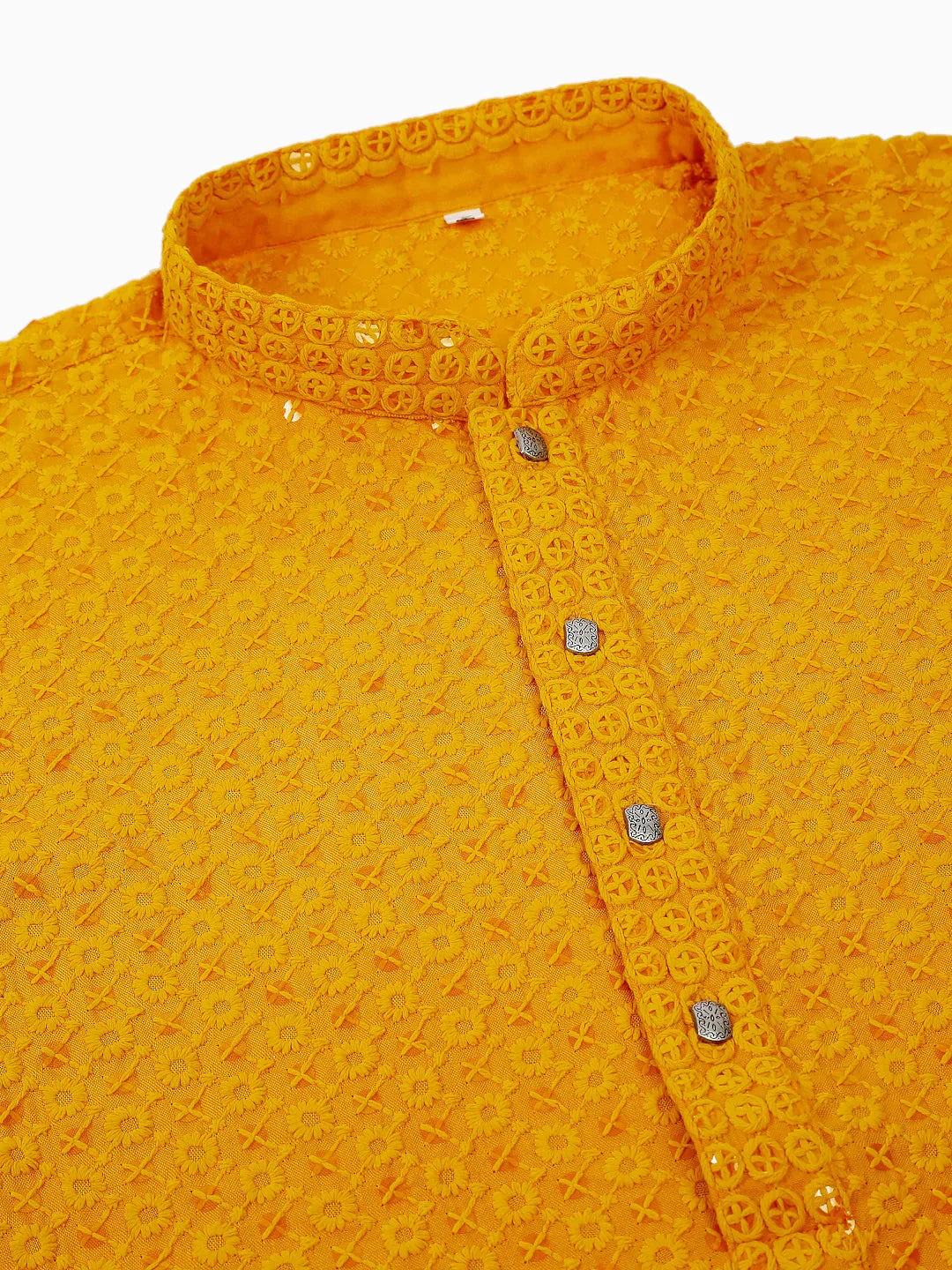 DesiQlo Men Kurta Only - Yellow - KO_678Mustard_S