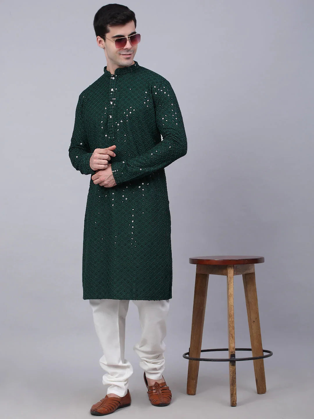 DesiQlo Men Kurta Only - Green - KO_678Olive_S