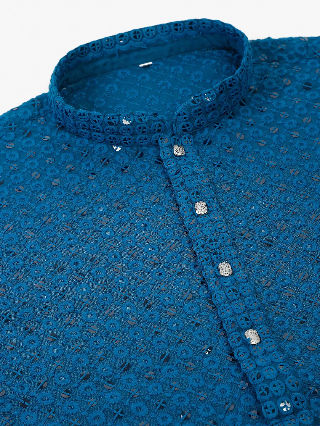 DesiQlo Men Kurta Only - Multicolor - KO_678Peacock_S