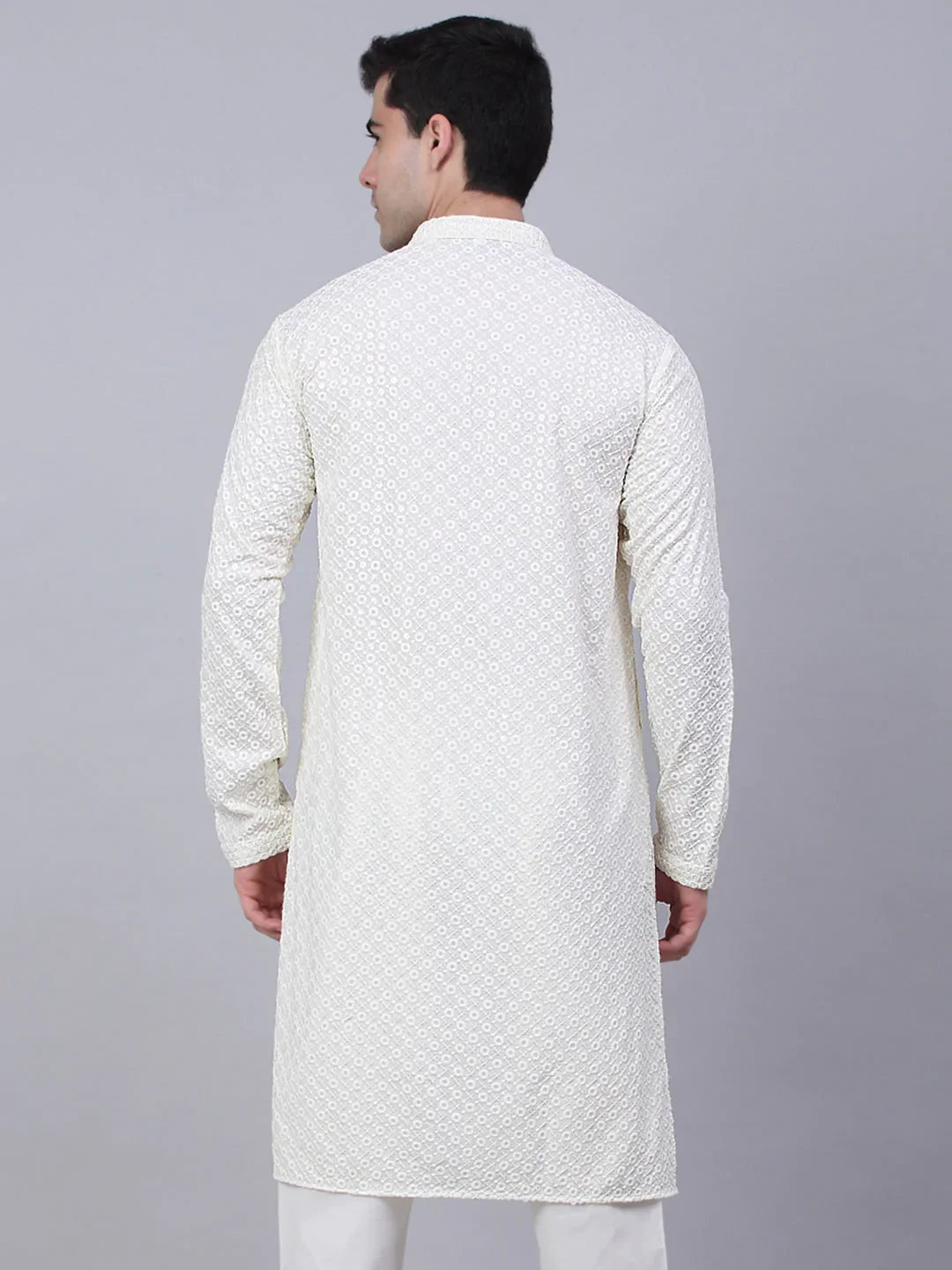 DesiQlo Men Kurta Only - White - KO_678White_S