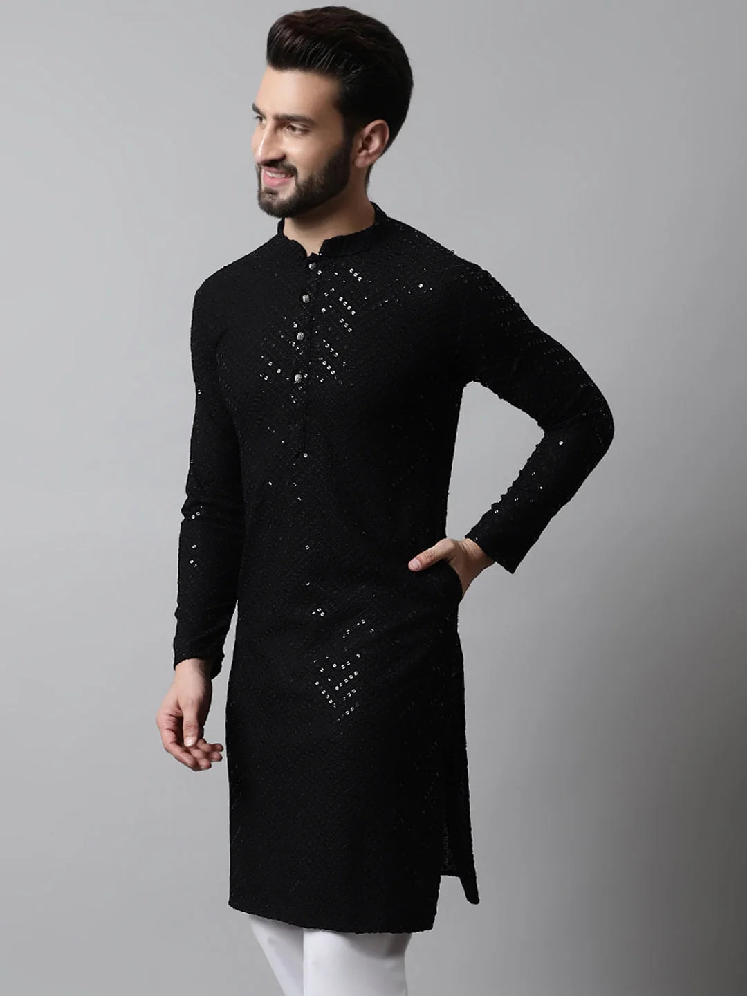 Black Mens Kurta: Stylish Indian Kurta for Men Online