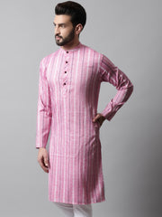Men Pink Geomatric Printed Kurtas-KO-685