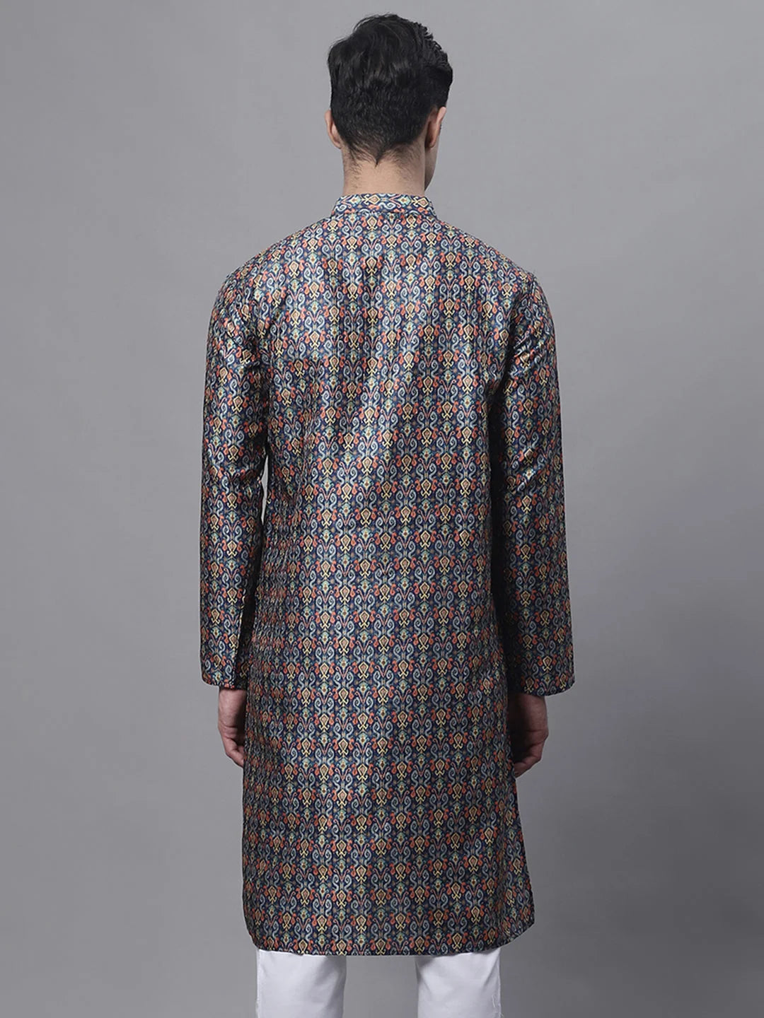 Navy Digital Printed Kurta - Mens Kurta Collection Online