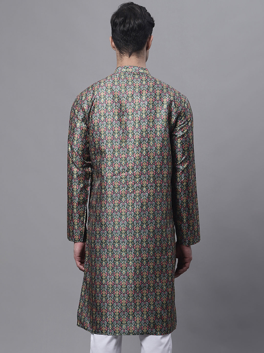 Olive Green Digital Printed Kurta - Mens Kurta Fashion