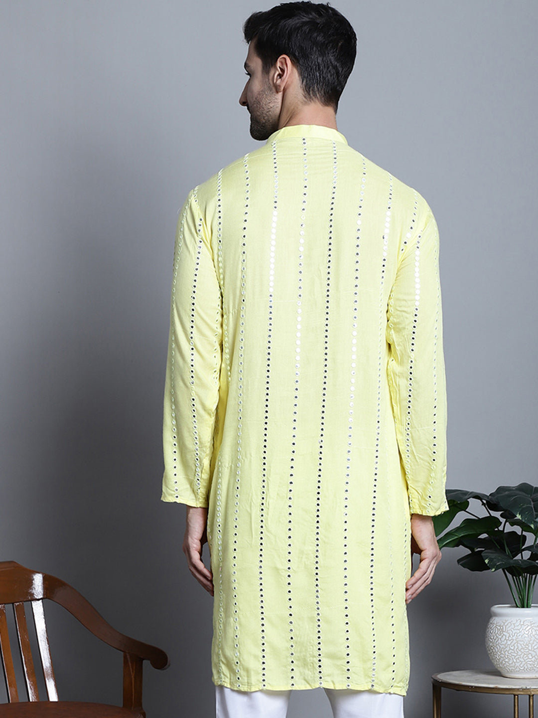 Mirror Work Men's Kurta | Indian Kurta for Men