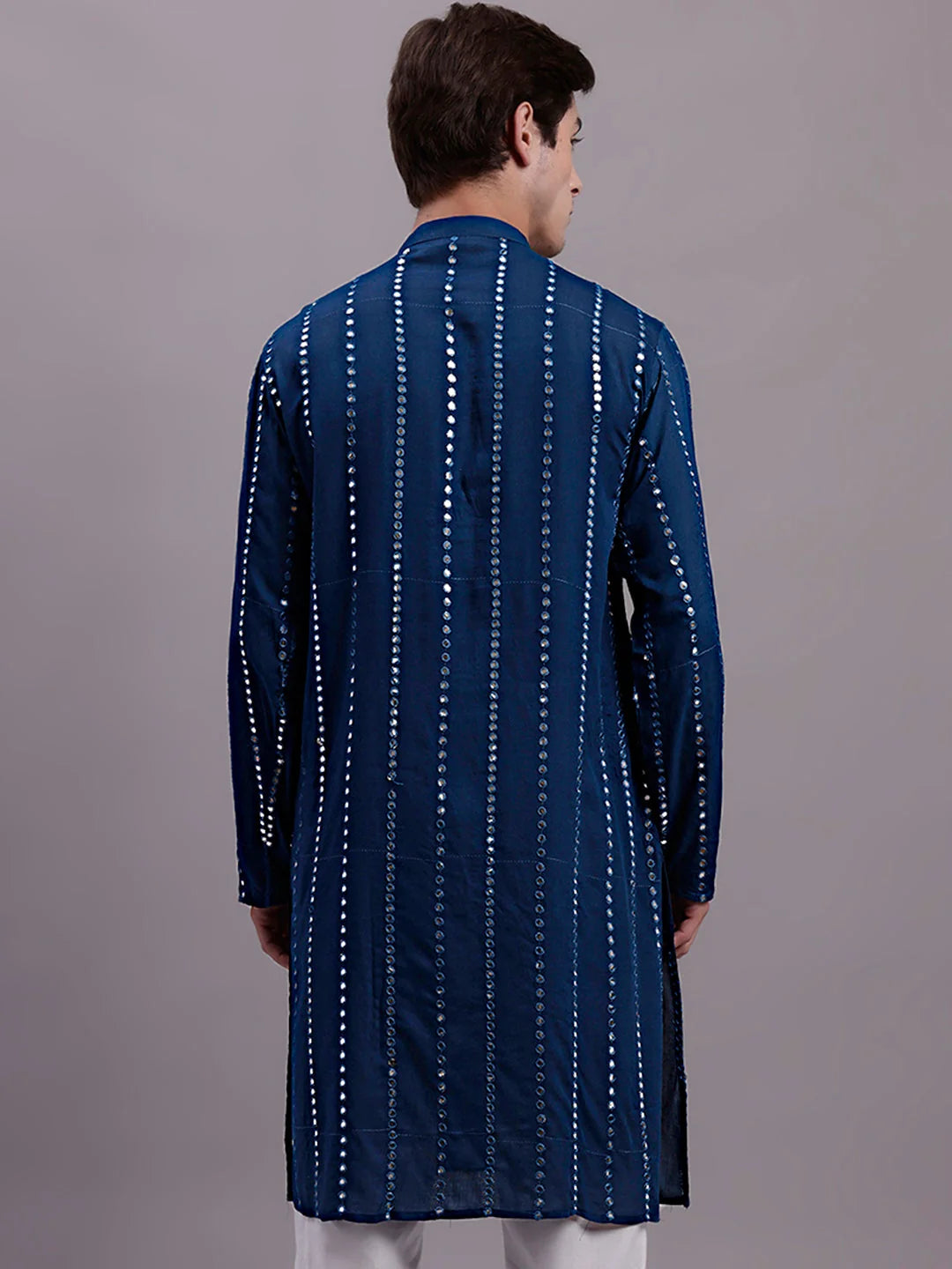 Men's Embroidered Rayon Kurta | Indian Kurta for Men