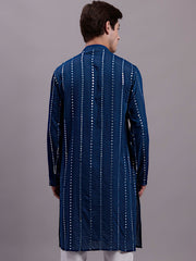 Men's Embroidered Mirror Work Kurtas