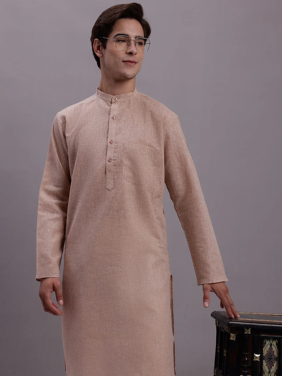 Solid Cotton Men's Kurta | Indian Kurta for Men Online