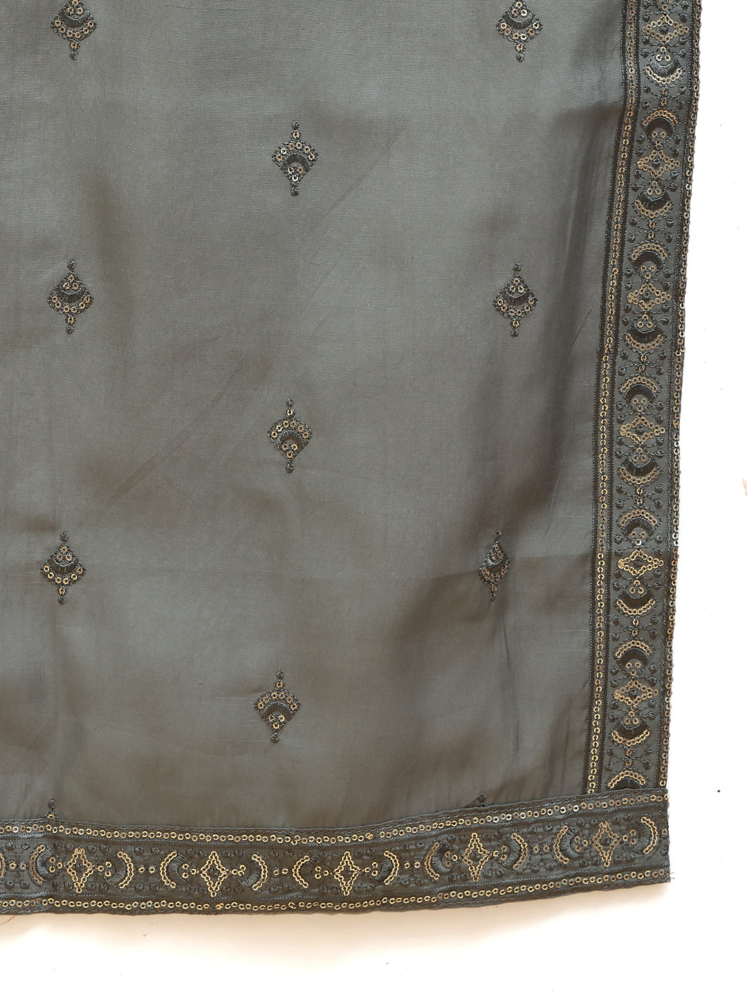 DesiQlo Men Embroidered Kurta Only - Grey - KO_D_5088Grey_S