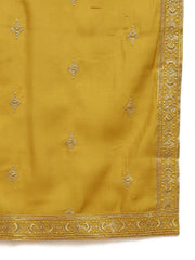 Embroidered & Sequin Kurta With Dupatta ( KO D 5088Mustard ) [FF] [F1-2 & M-3-4]