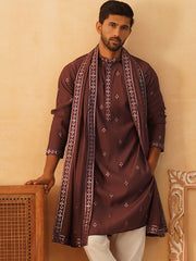 Embroidered & Sequin Kurta With Dupatta ( KO D 5088Purple ) [FF] [F1-2 & M-3-4]