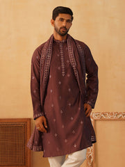 Embroidered & Sequin Kurta With Dupatta ( KO D 5088Purple ) [FF] [F1-2 & M-3-4]