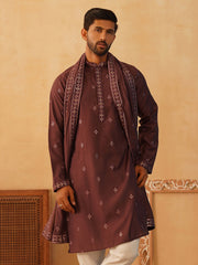 Embroidered & Sequin Kurta With Dupatta ( KO D 5088Purple ) [FF] [F1-2 & M-3-4]