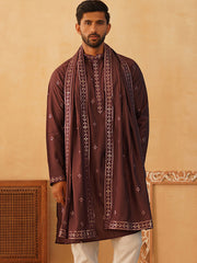 Embroidered & Sequin Kurta With Dupatta ( KO D 5088Purple ) [FF] [F1-2 & M-3-4]