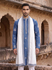 Embroidered & Sequin Kurta With Dupatta ( KO D 5091Teal )