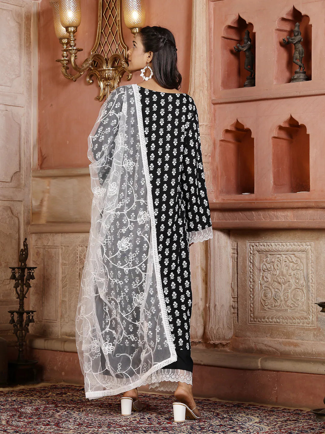 Printed Kurta Palazzo Dupatta Set | Womenâ€™s Palazzo Sets