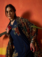 Stylum Women's Blue Solid Cotton Straight Kurta Pant Dupatta Set (KPDBLUEJIMAN)