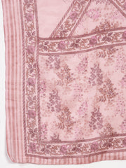 Stylum Women's Lavender Ethnic Printed Cotton Straight Kurta Pant Dupatta Set (KPDLAVENDERGEO)