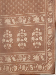 Stylum Women's Brown Floral Buta Printed Rayon A-Line Kurta Pant Dupatta Set (KPDMOUSESOMER)