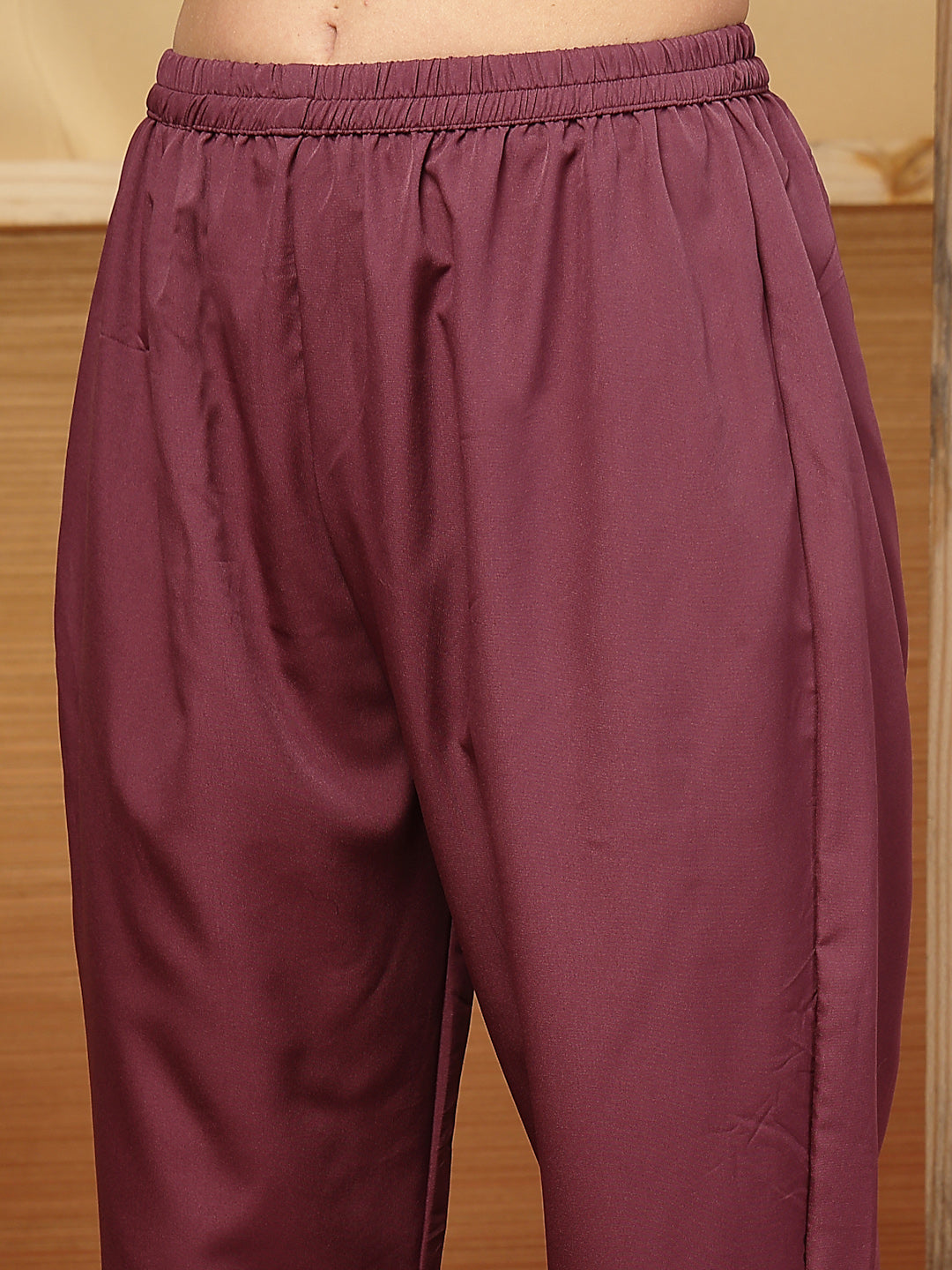 Women's Purple Floral Printed Chanderi Silk Straight Kurta Pant Dupatt