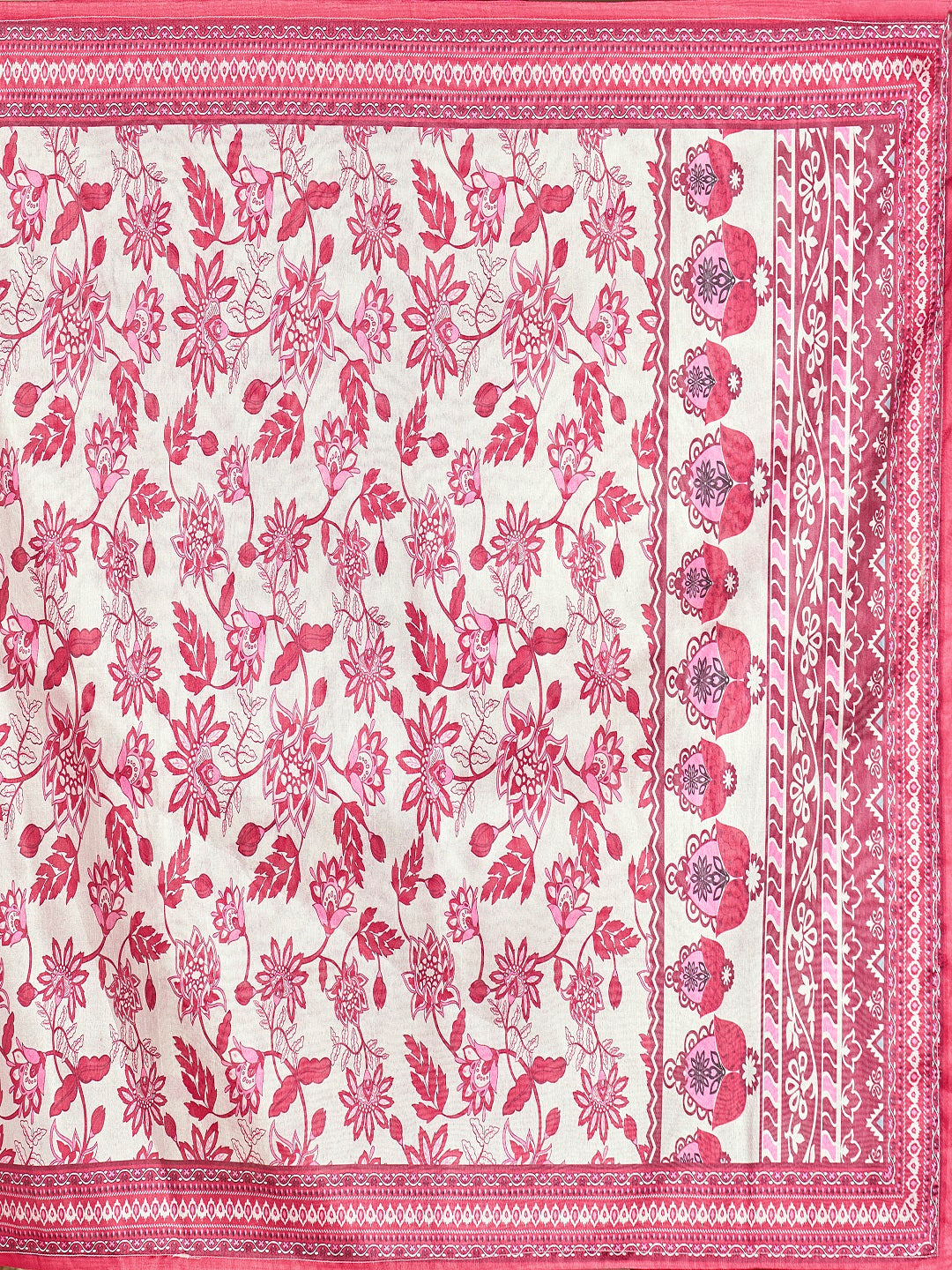 Women's Rose Pink Solid & Embroidered Silk Blend Straight Kurta Pant D
