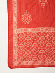 Stylum Women's Rust Printed Cotton Alia Kurta Pant Dupatta Set (KPDRUSTCHIRMI)