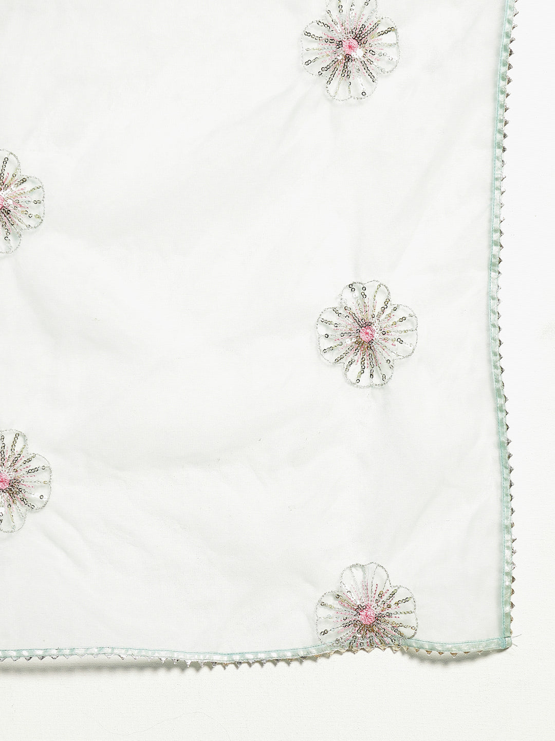 Women's Sky Blue Solid & Embellished Rayon Flared Kurta Palazzo Dupatt